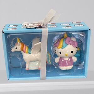 Sanrio Hello Kitty and  Unicorn Salt and Pepper Set New in Box
